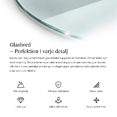 Tavolo piano vetro rotondo trasparente