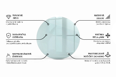 Tavolo piano vetro rotondo trasparente