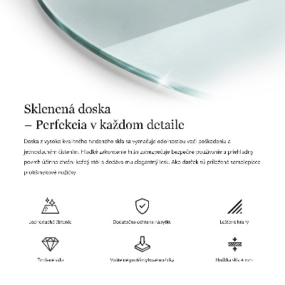 Tavolo piano vetro rotondo Transparente