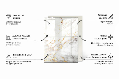 Tavolo piano vetro decorativo con stampa Bianco puro