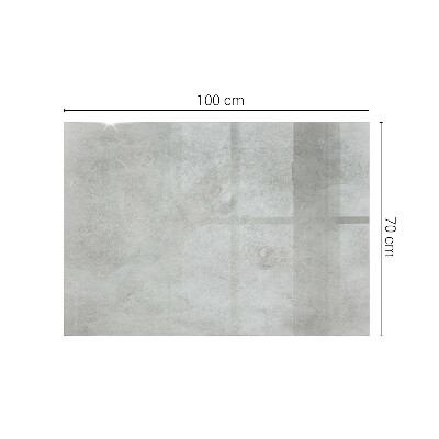 Tavolo piano vetro rettangolare con stampa Graffi sulla superficie in cemento