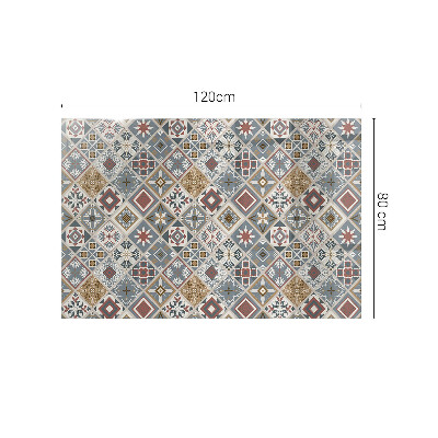 Tavolo piano vetro decorativo con stampa Mosaici decorativi con dettagli