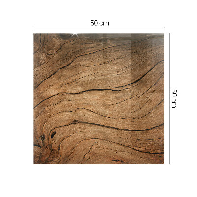 Tavolo piano vetro rettangolare Elegante motivo boschivo