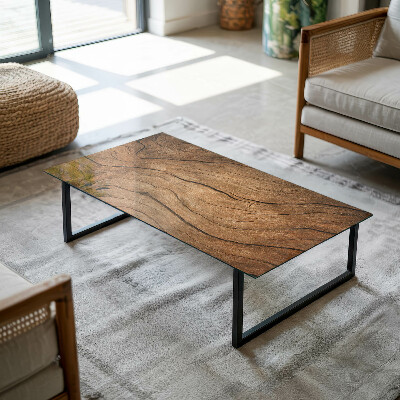 Tavolo piano vetro rettangolare Elegante motivo boschivo