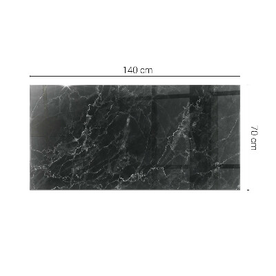 Tavolo piano vetro rettangolare con stampa Marmo con delicate venature