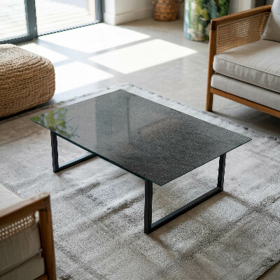 Tavolo piano vetro decorativo con stampa Motivo con texture in pietra