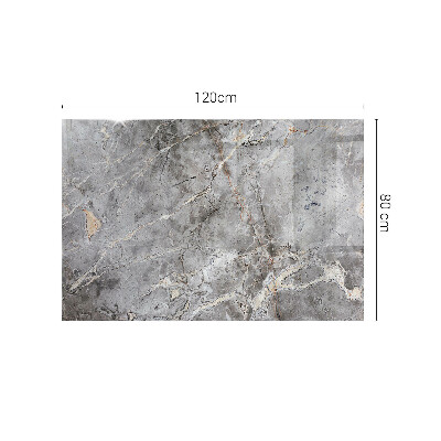 Tavolo piano vetro rettangolare Elegante disegno marmorizzato