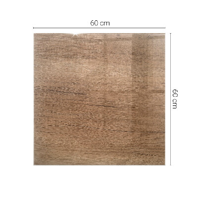 Tavolo piano vetro decorativo con stampa Il fascino del legno naturale