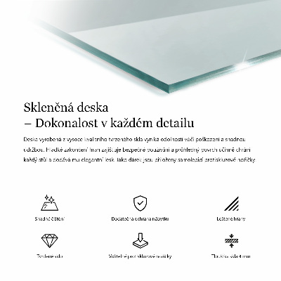 Tavolo piano vetro rettangolare trasparente