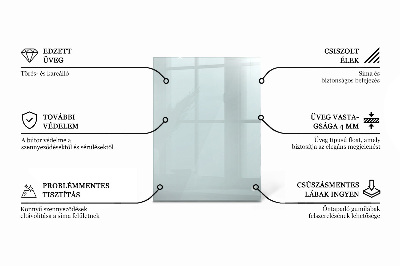 Tavolo piano vetro rettangolare Transparente