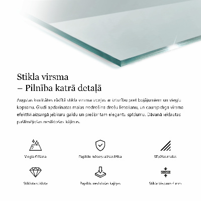 Tavolo piano vetro rettangolare Transparente