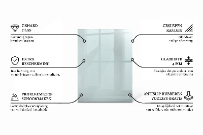 Tavolo piano vetro rettangolare Transparente