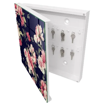 Scatola porta chiavi Fiori romantici