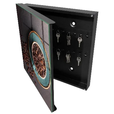 Cassetta portachiavi da parete Chicchi di caffè