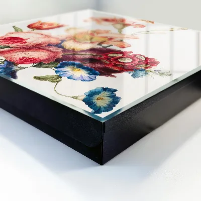 Cassetta portachiavi da parete Fiori colorati