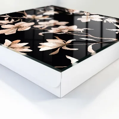 Armadietto portachiavi Fiori color crema