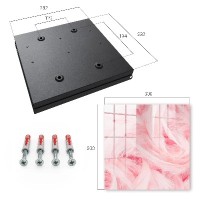 Scatola porta chiavi Piume rosa
