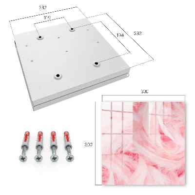 Scatola porta chiavi Piume rosa