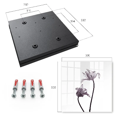 Armadietto portachiavi Fiori minimalisti