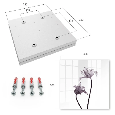 Armadietto portachiavi Fiori minimalisti