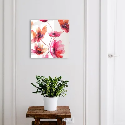 Armadietto portachiavi Fiori ad acquerello