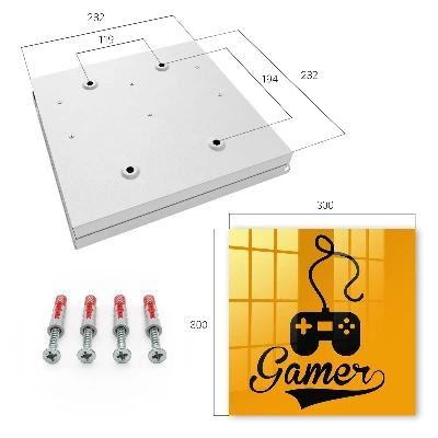 Armadietto portachiavi Pad e la parola GAMER