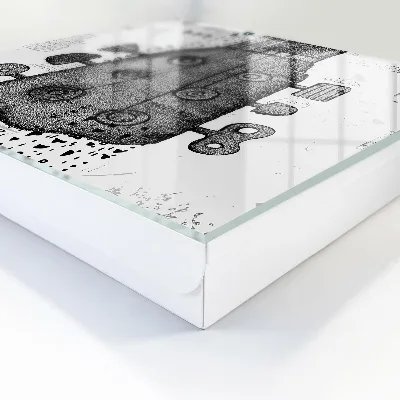 Cassetta portachiavi da parete Illustrazione di chitarra