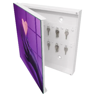 Cassetta portachiavi da parete Amore viola