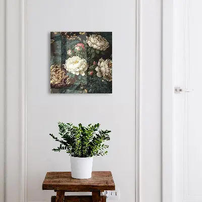 Scatola porta chiavi Fiori di peonia