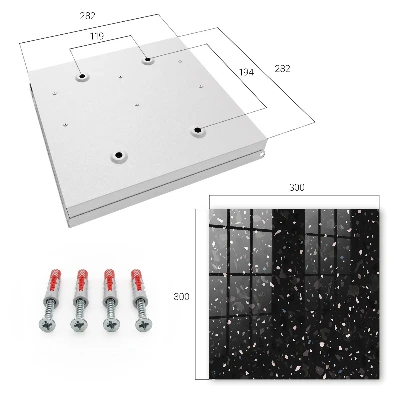 Armadietto portachiavi Terrazzo nero