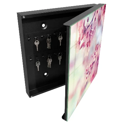 Scatola porta chiavi con decoro floreale