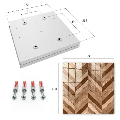 Scatola porta chiavi Spina di pesce in legno