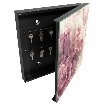 Scatola porta chiavi Fiori di peonia