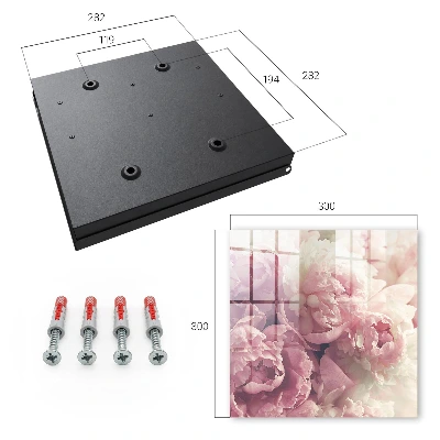 Scatola porta chiavi Fiori di peonia
