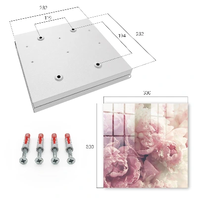 Scatola porta chiavi Fiori di peonia