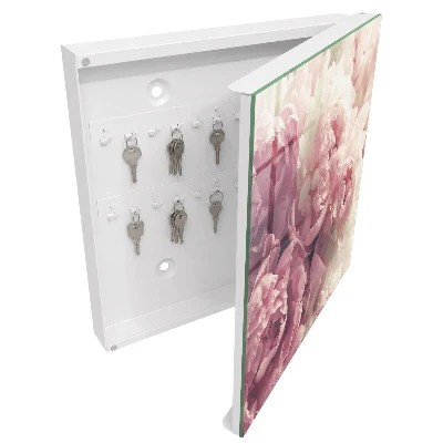 Scatola porta chiavi Fiori di peonia