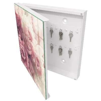 Scatola porta chiavi Fiori di peonia