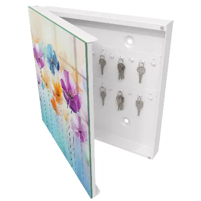 Scatola porta chiavi Fiori colorati