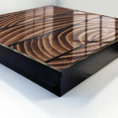Cassetta portachiavi da parete Onde di legno
