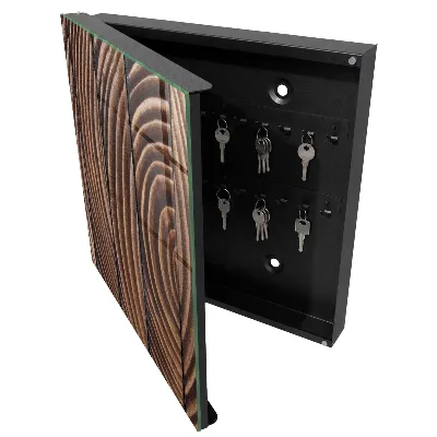 Cassetta portachiavi da parete Onde di legno