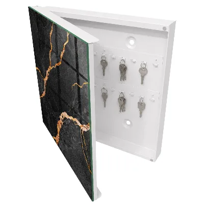 Armadietto portachiavi Pietra nera e arancione