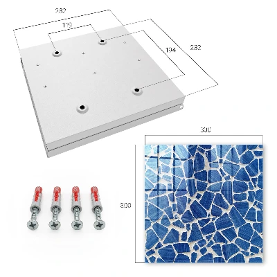 Cassetta portachiavi da parete Mosaico blu