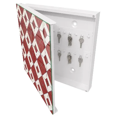 Scatola porta chiavi Mosaico rosso