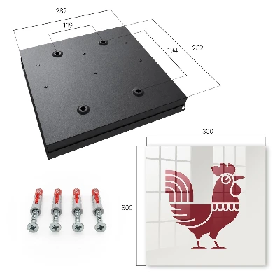 Cassetta portachiavi da parete Stile popolare del gallo