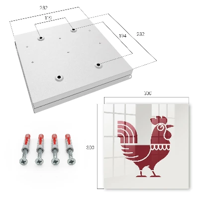 Cassetta portachiavi da parete Stile popolare del gallo