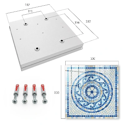 Cassetta portachiavi da parete Mosaico geometrico