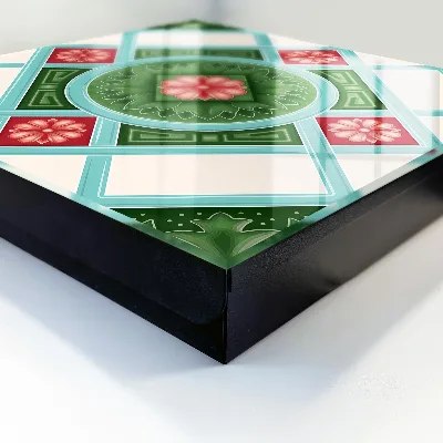 Cassetta portachiavi da parete Geometria floreale