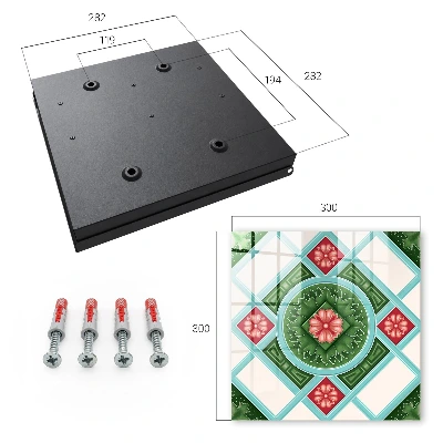 Cassetta portachiavi da parete Geometria floreale