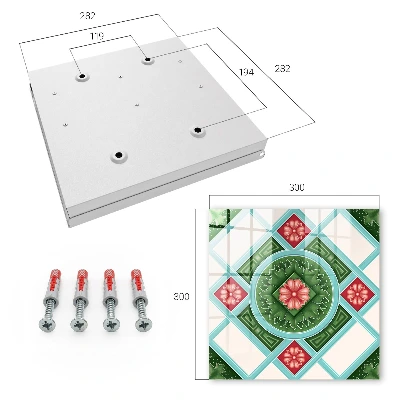 Cassetta portachiavi da parete Geometria floreale