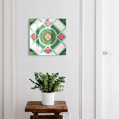 Cassetta portachiavi da parete Geometria floreale